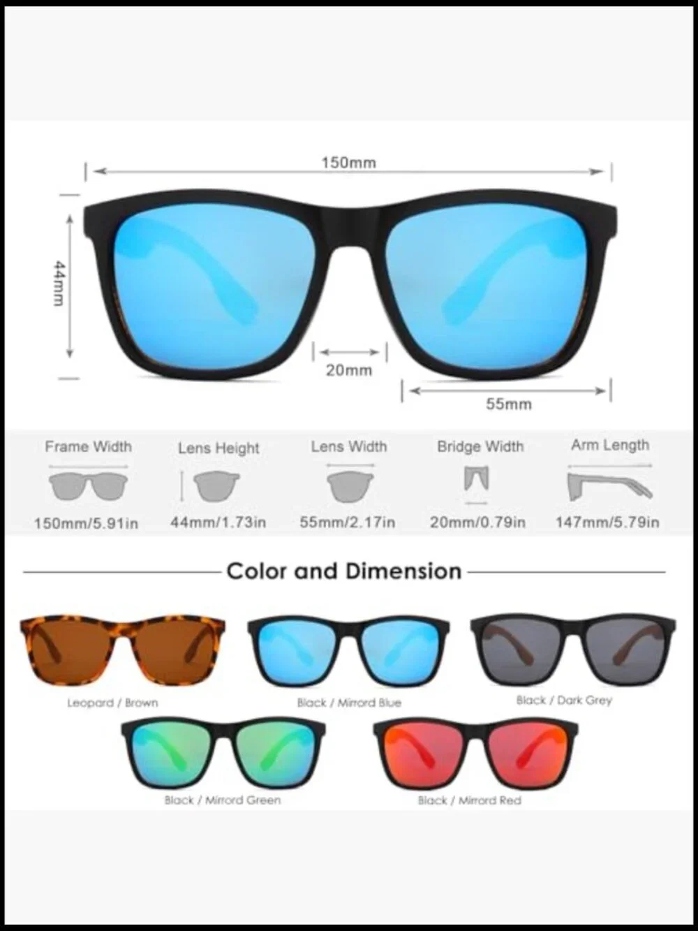 Wooden Arm Sunglasses UV400 Protection Retro Square Frame